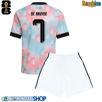 Maglie da calcio Belgio Kevin De Bruyne #7 Seconda Maglia Bambino Mondiali 2026  Manica Corta (+ Pantaloni corti)